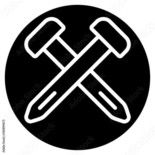 nails glyph icon