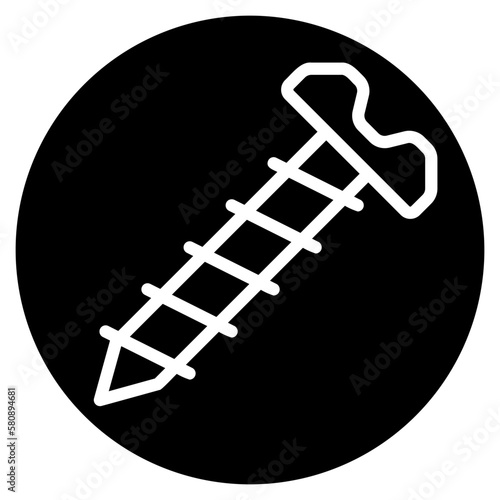 screw glyph icon