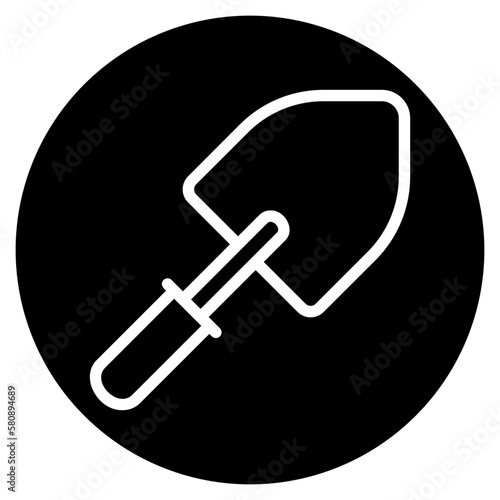 trowel glyph icon