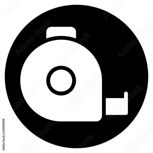 measuring tape glyph icon
