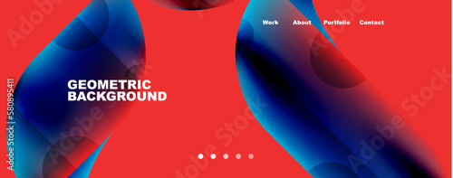 Circle, round elements and lines geometric abstract background. Vector Illustration For Wallpaper, Banner, Background, Card, Book Illustration, landing page