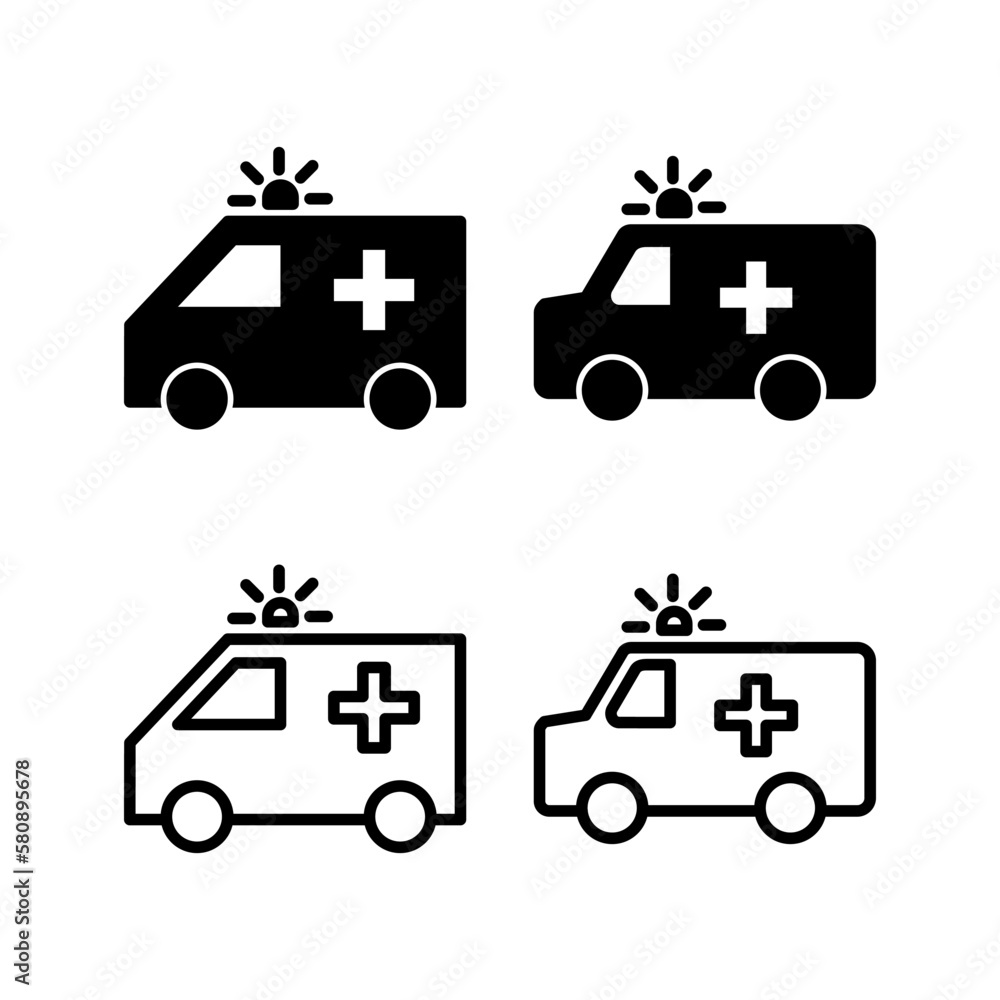 Ambulance icon vector illustration. ambulance truck sign and symbol. ambulance car Ambulance icon vector illustration. ambulance truck sign and symbol. ambulance car