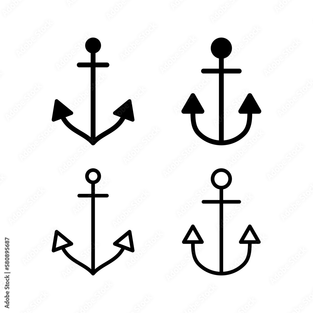 Anchor icon vector illustration. Anchor sign and symbol. Anchor marine icon.v