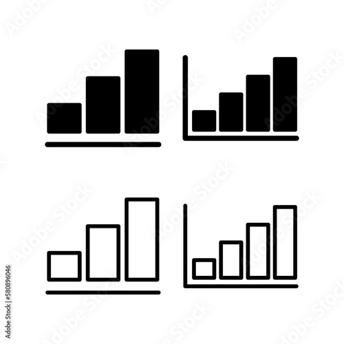 Growing graph Icon vector illustration. Chart sign and symbol. diagram icon