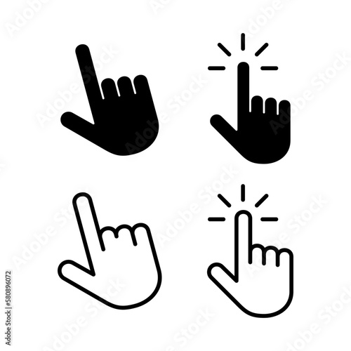 Hand cursor icon vector illustration. cursor sign and symbol. hand cursor icon clik