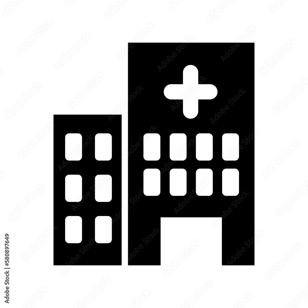 Fototapeta premium hospital icon or logo isolated sign symbol vector illustration - high quality black style vector icons 