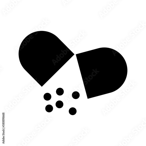 pill icon or logo isolated sign symbol vector illustration - high quality black style vector icons 