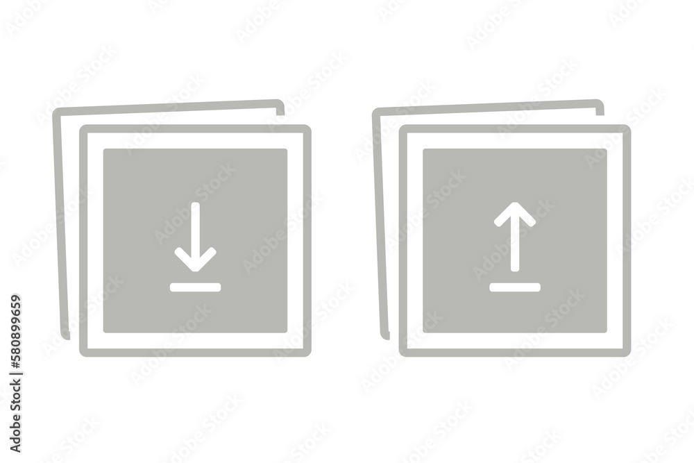 Download or upload picture icon. Image thumbnail sign. Illustration vector Download or upload picture icon. Image thumbnail sign. Illustration vector