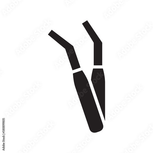 tweezers icon or logo isolated sign symbol vector illustration - high quality black style vector icons
