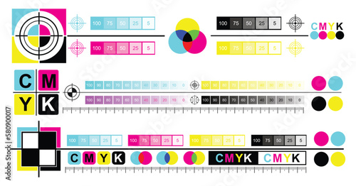 rgb and cmyk mixing diagram colored
