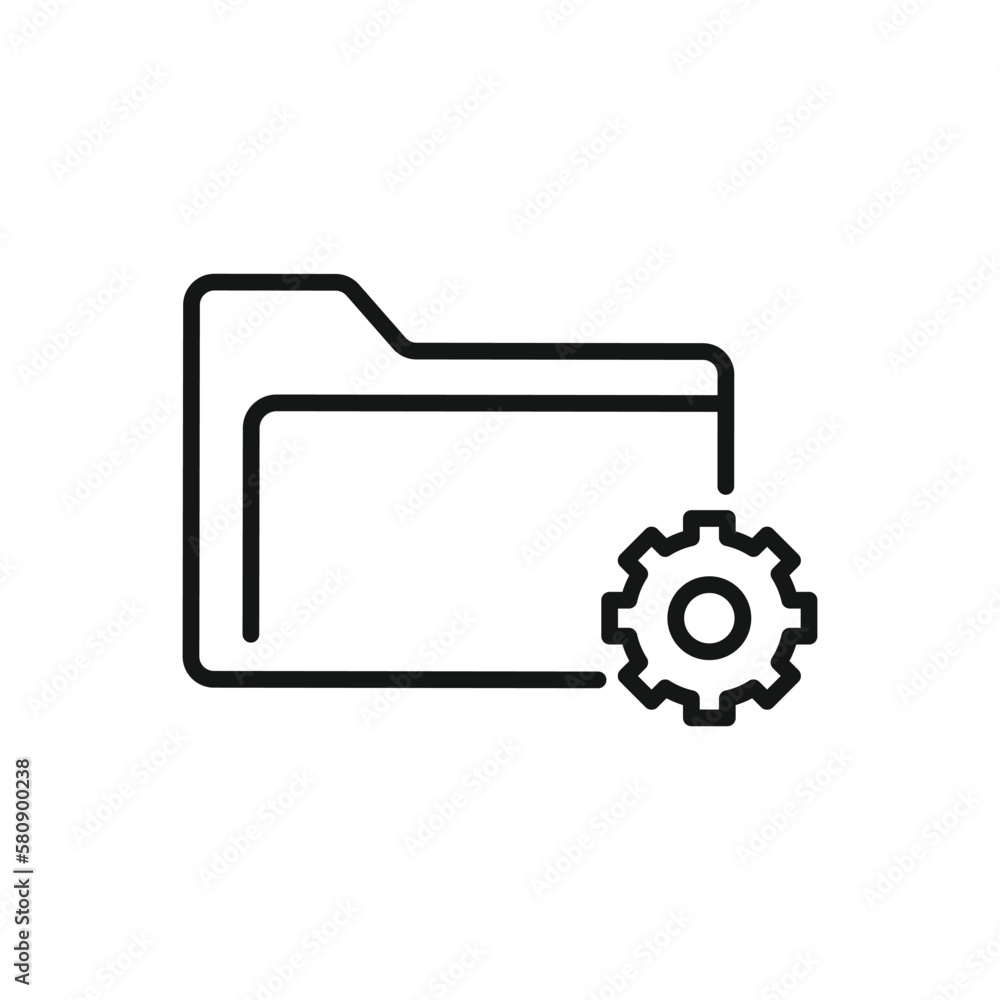 Editable Icon of Folder, Vector illustration isolated on white background. using for Presentation, website or mobile app Editable Icon of Folder, Vector illustration isolated on white background. using for Presentation, website or mobile app