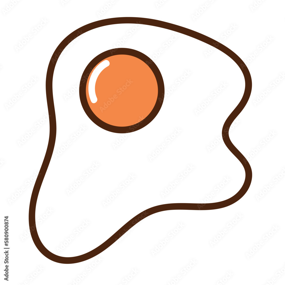 fried egg food icon