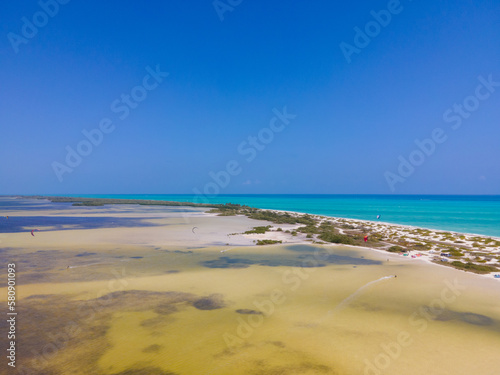 Drone view of Isla Blanca  Mexico