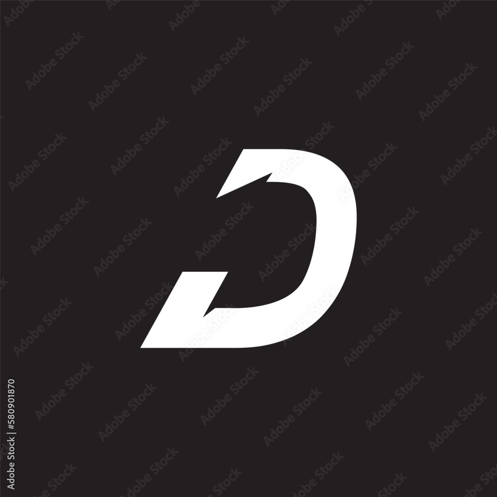 initial letter d with arrow professional logo icon vector illustration initial letter d with arrow professional logo icon vector illustration