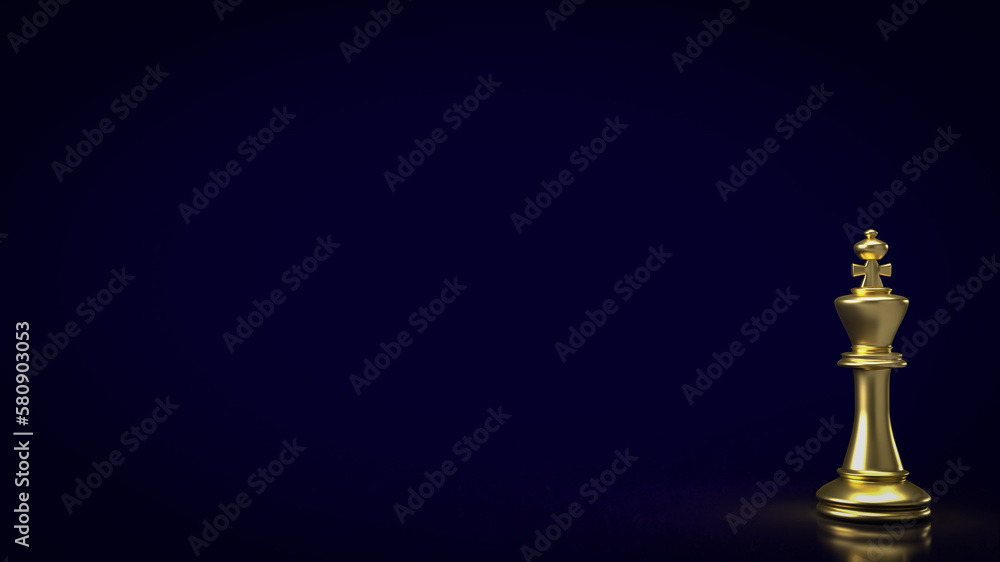 Gold king chess for business concept 3d rendering Gold king chess for business concept 3d rendering