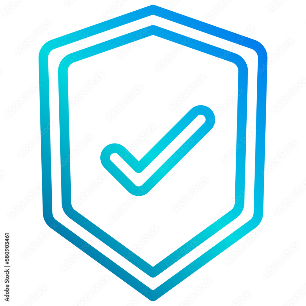 Shield gradient line icon Shield gradient line icon