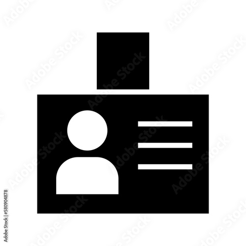 employee identification icon or logo isolated sign symbol vector illustration - high quality black style vector icons 