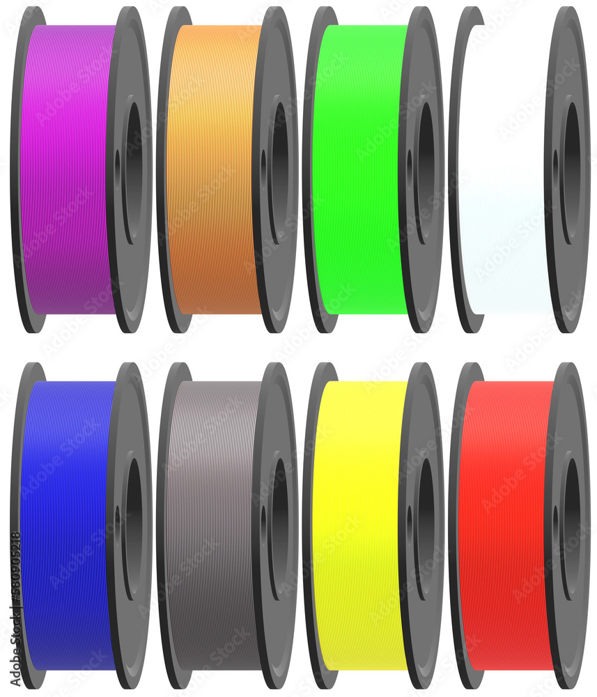 3D Druck Filament Farben - obrazy, fototapety, plakaty 