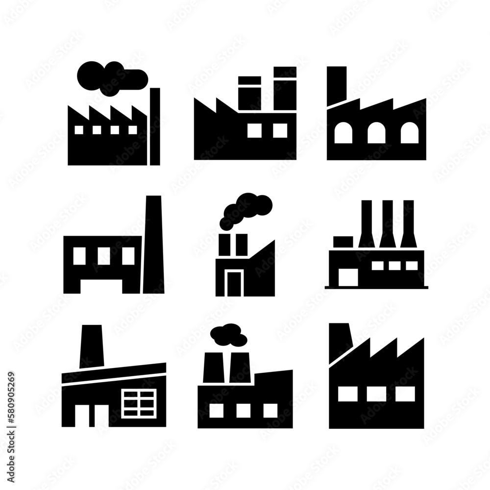Obraz premium factory icon or logo isolated sign symbol vector illustration - high quality black style vector icons 