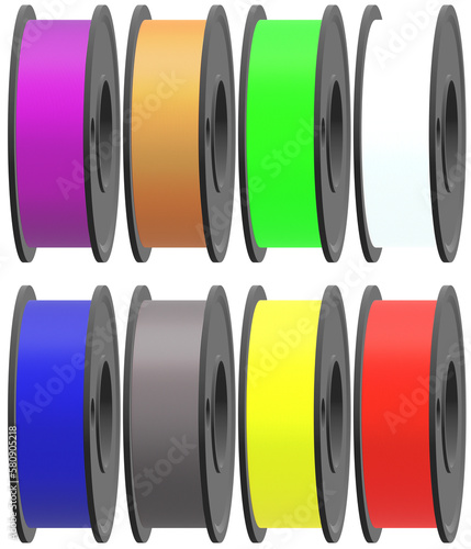 Fotografi 3D Druck Filament Farben
