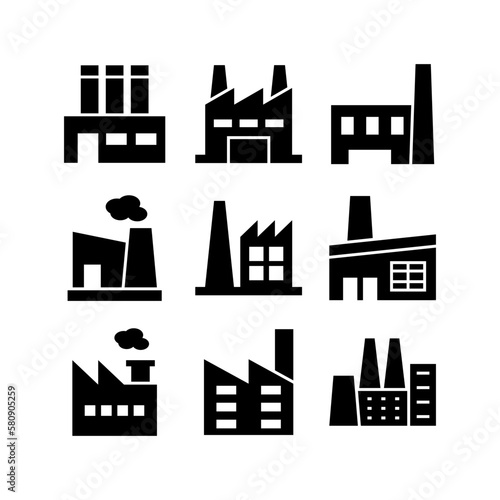 factory icon or logo isolated sign symbol vector illustration - high quality black style vector icons
