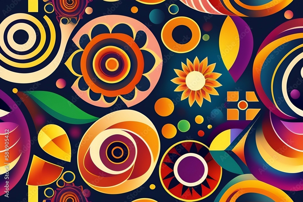 Fototapeta premium abstract organic shape background with circles