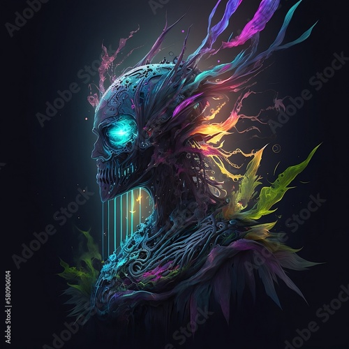 Colorful Fantasy Creature Generative AI