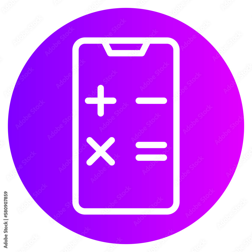 Obraz premium calculator gradient icon