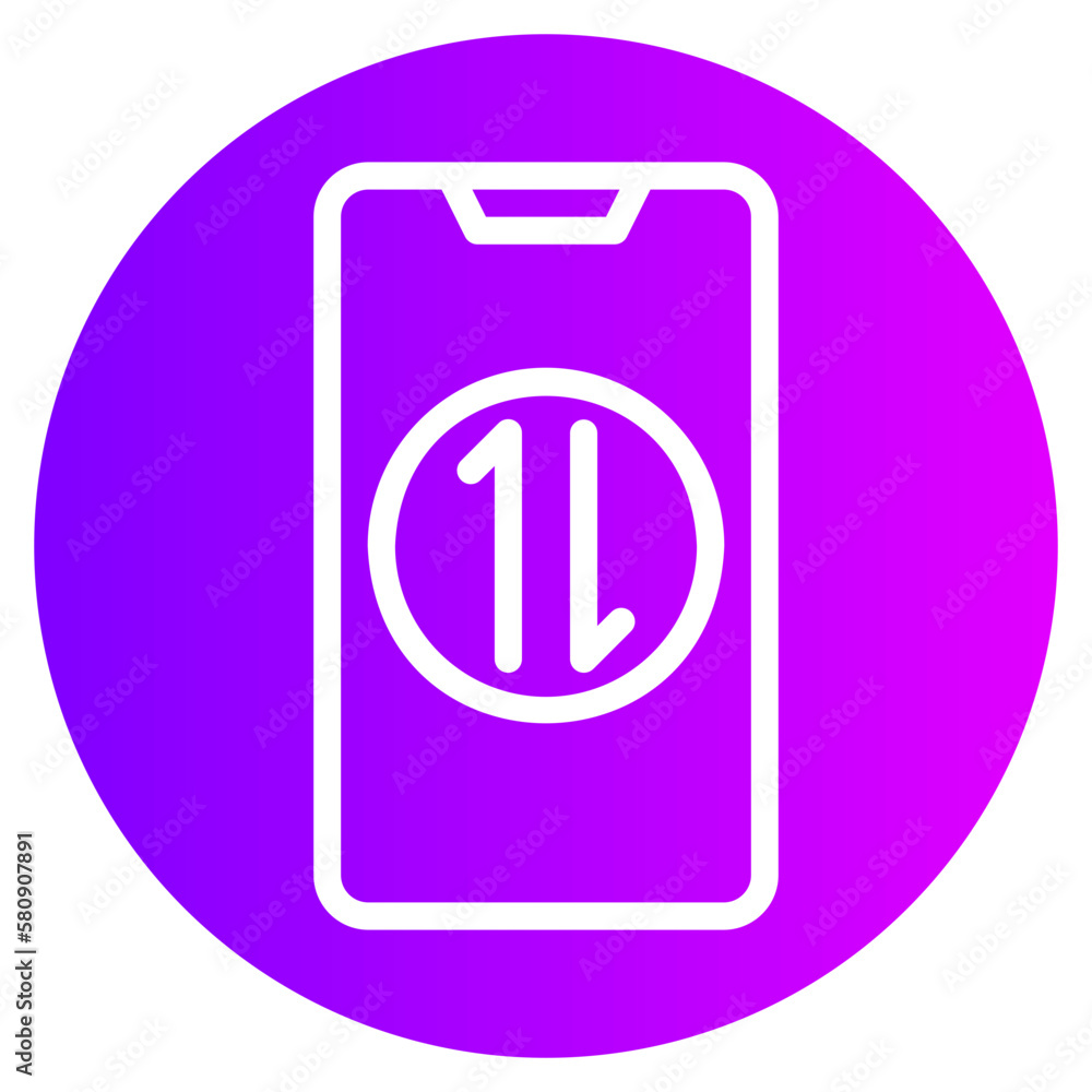 mobile data gradient icon