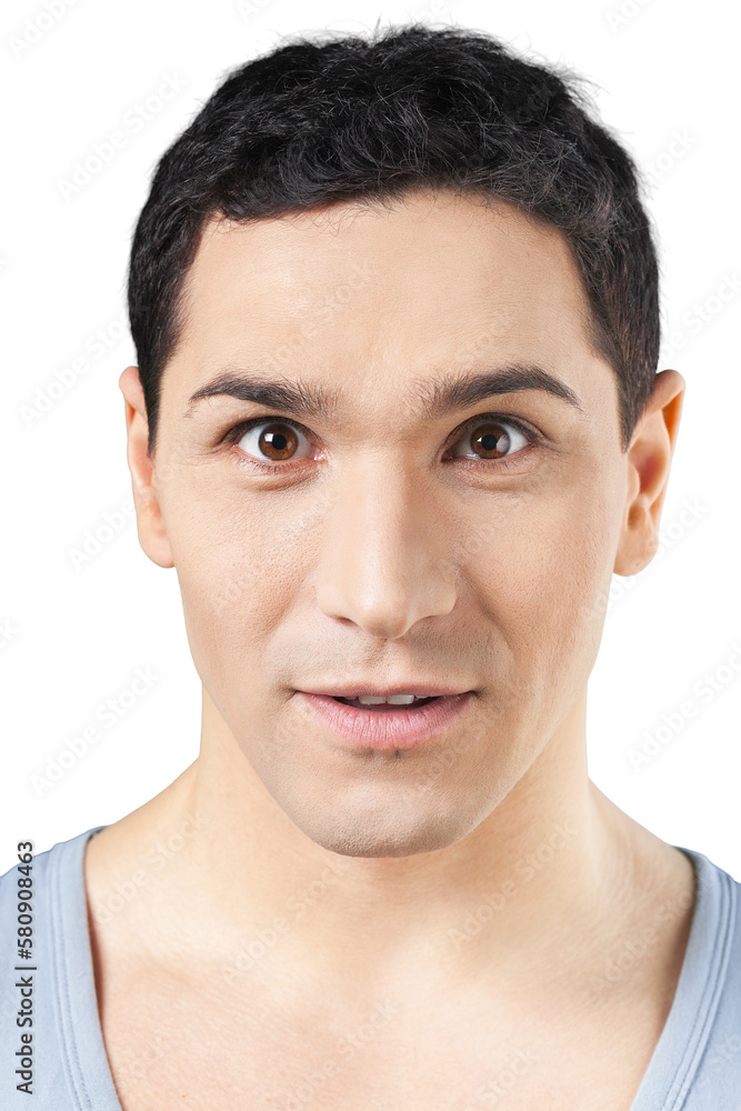 Obraz premium Different beautiful expressions of male face