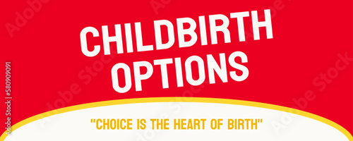 Childbirth options: The various options for childbirth, including home birth, birth center, hospital birth, and water birth.