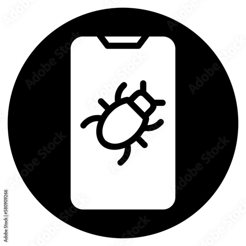 virus glyph icon