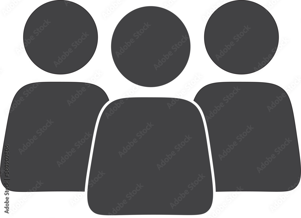 Icon of group of three people in a reunion Icon of group of three people in a reunion