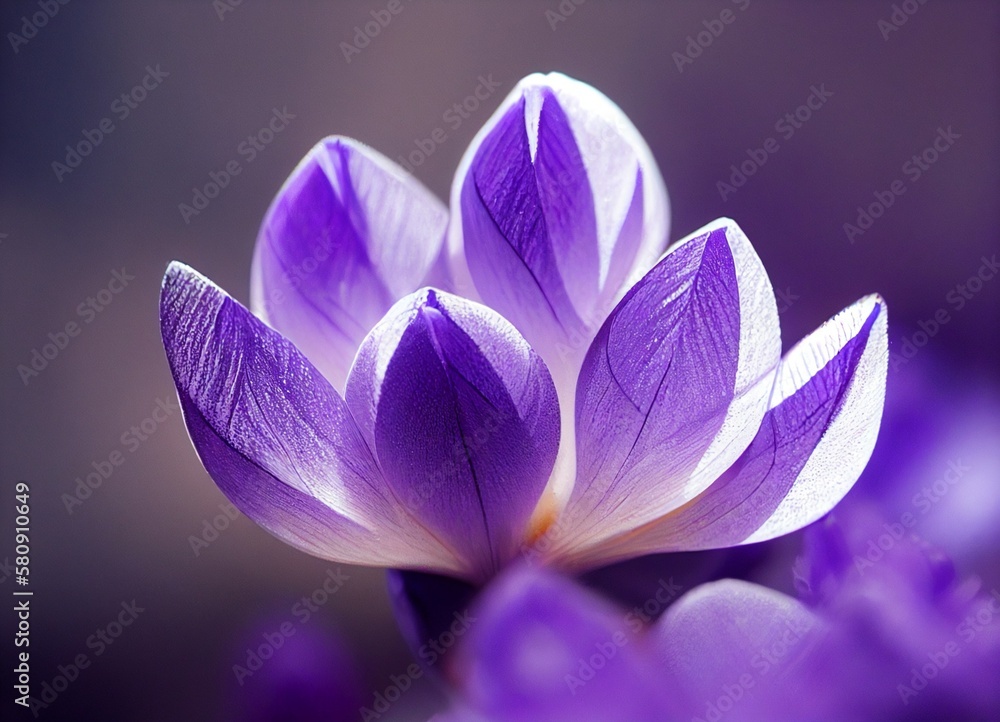 Fototapeta premium purple water lily, generative AI