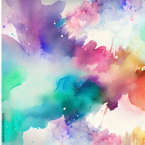 abstract watercolor background  generative ai.