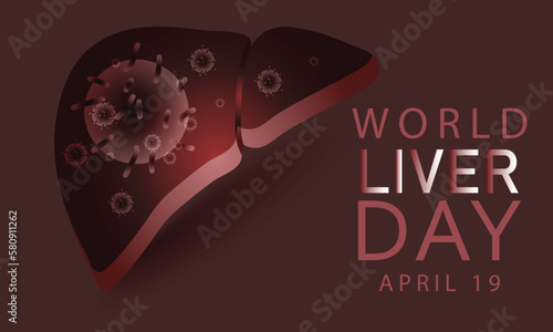 World Liver day. Template for background, banner, card, poster 