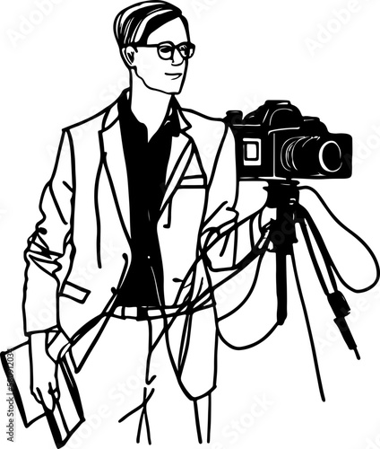 Sketch drawing of reporter