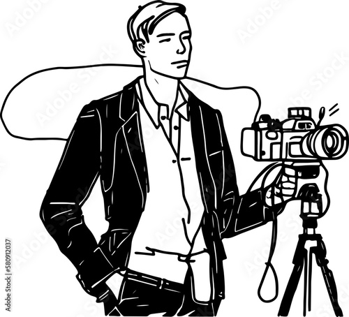 Sketch drawing of reporter