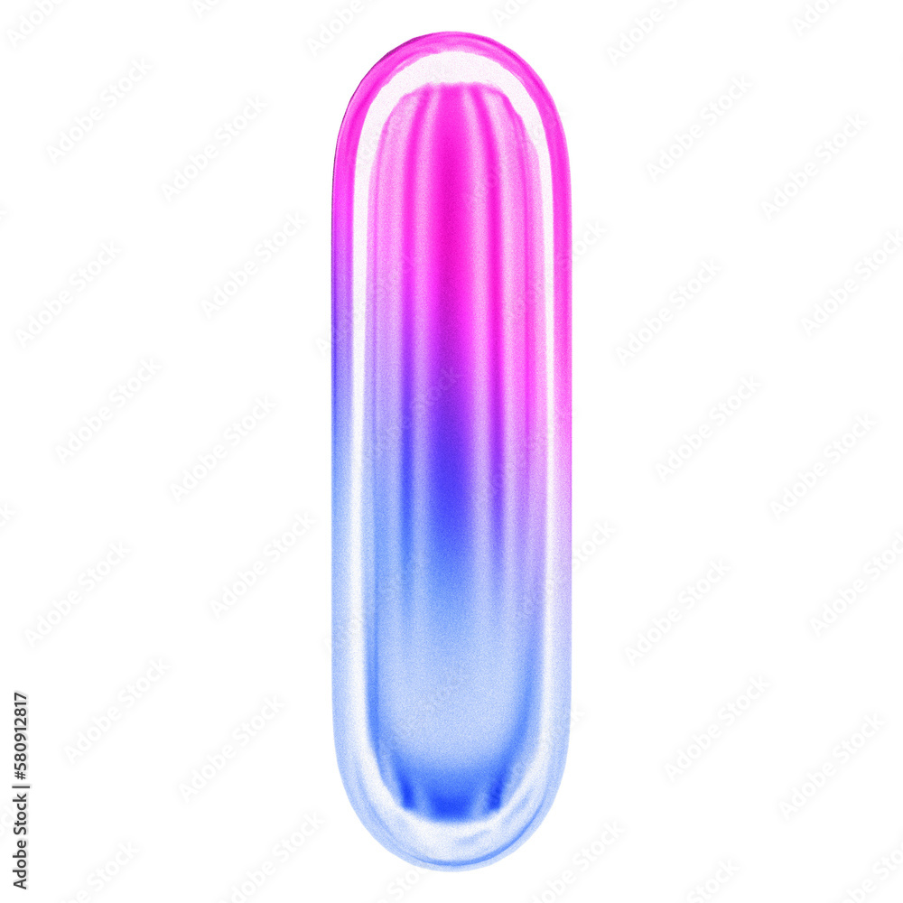3d Gradient Letter I 3d Gradient Letter I