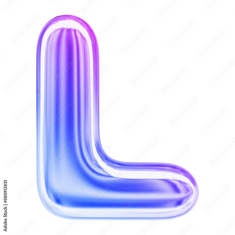 3d Gradient Letter L 3d Gradient Letter L