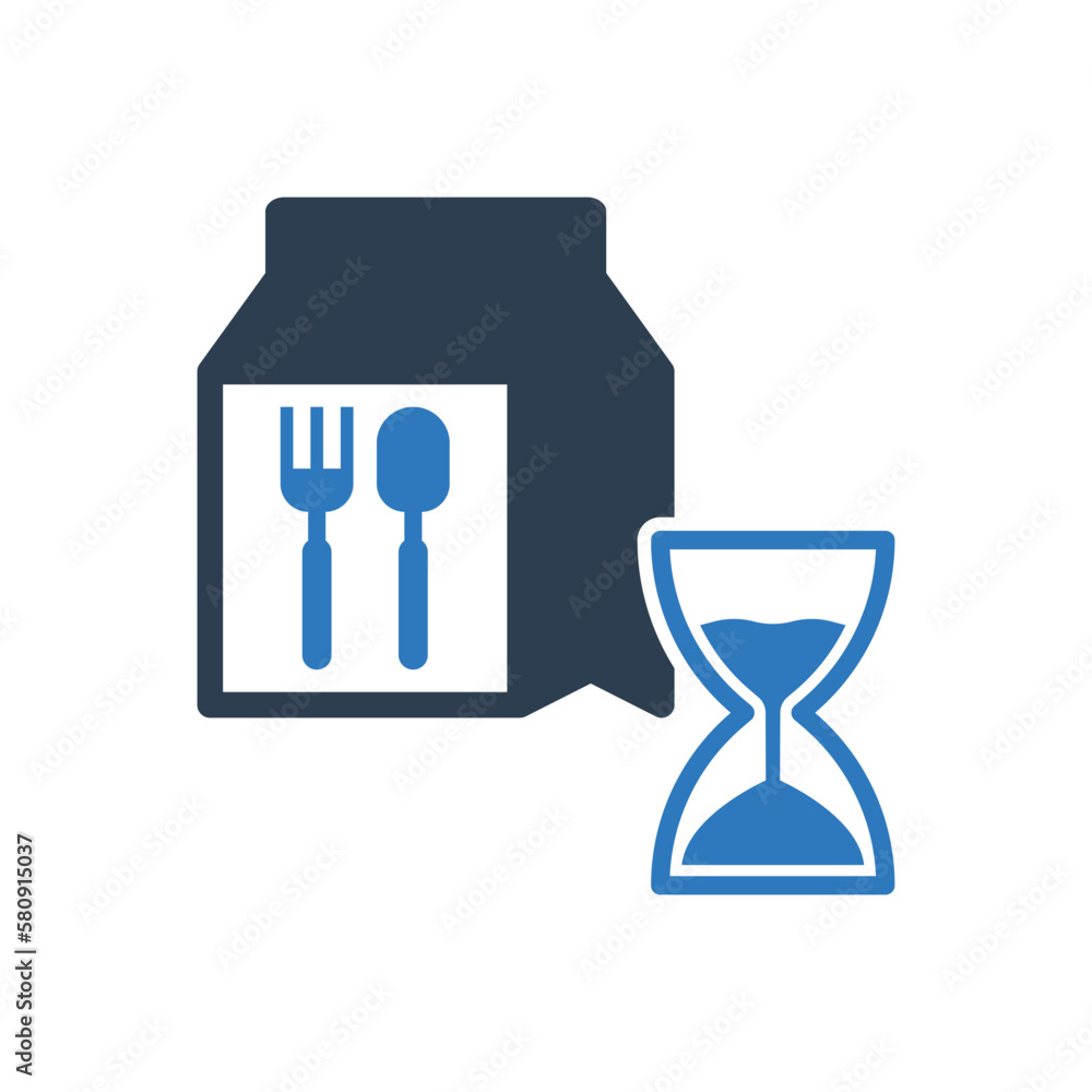 On Time Food Delivery Icon - Take Away Icon On Time Food Delivery Icon - Take Away Icon