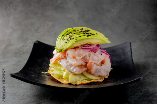 platillo de mariscos estilo mazatlan sinaloa en mexico photo