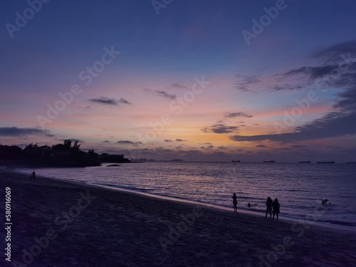 sunset on the beach