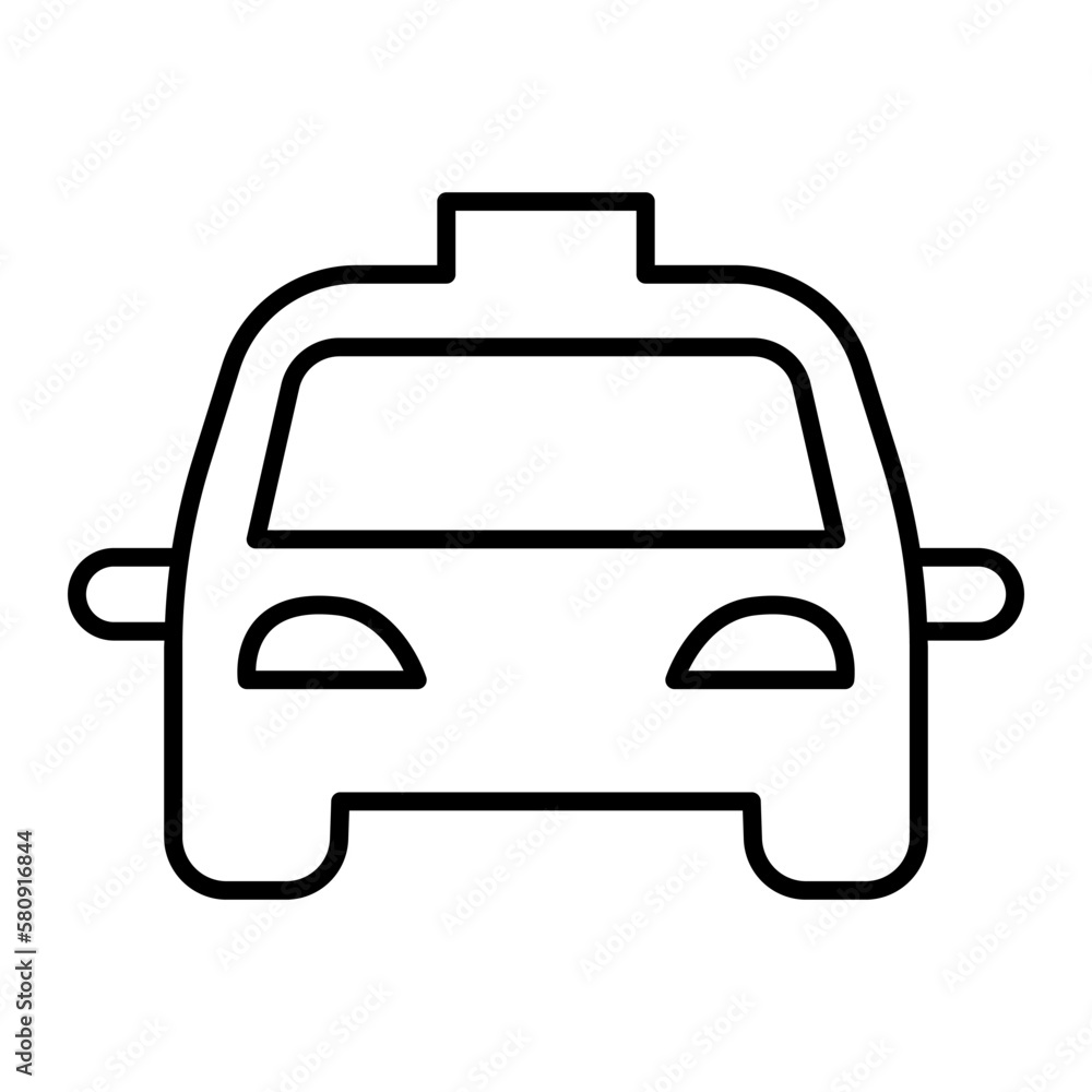 Obraz premium Taxi line icon