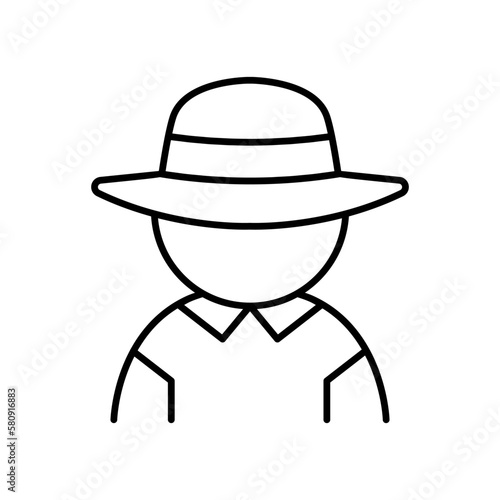 Archeologist line icon