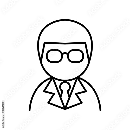 Scientist line icon