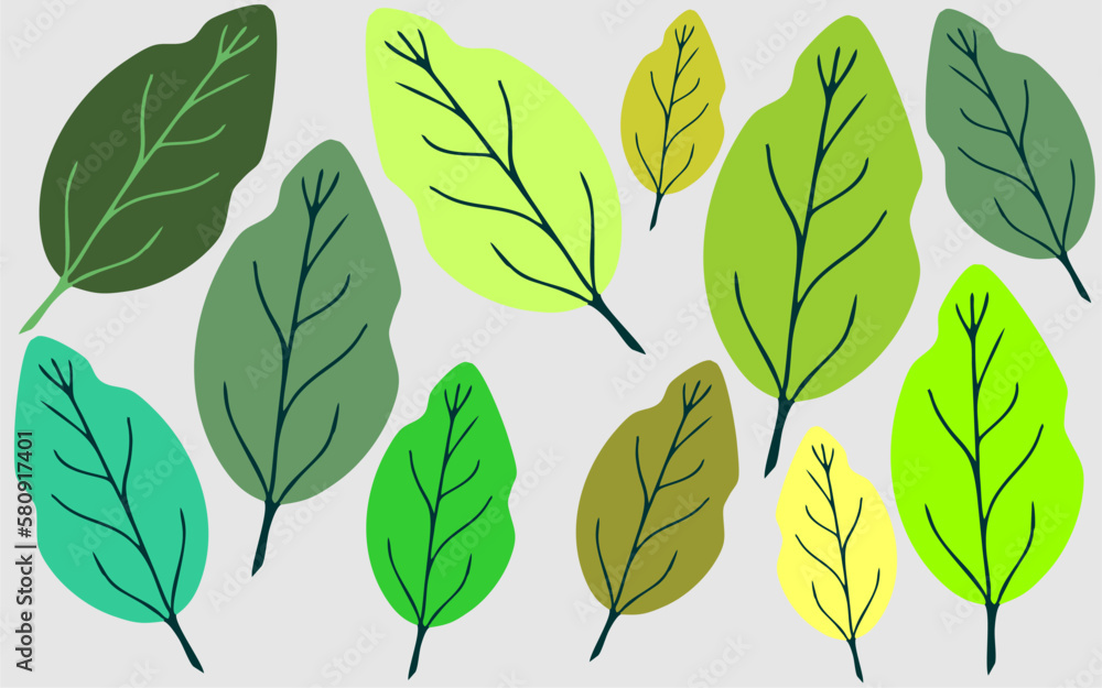 Tropical leaves collection. Vector isolated element on white background. Tropical leaf wallpaper, luxury nature leaf pattern design, hand drawn outline design for fabric Tropical leaves collection. Vector isolated element on white background. Tropical leaf wallpaper, luxury nature leaf pattern design, hand drawn outline design for fabric