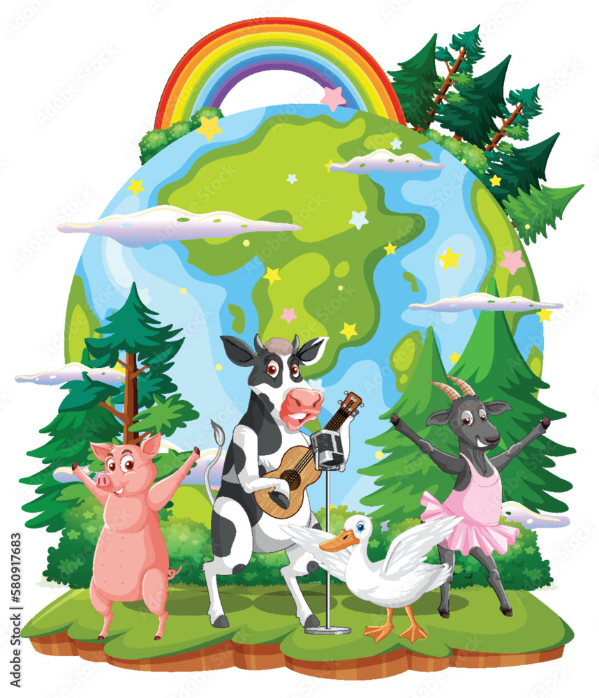 Obraz premium Animals on the planet earth