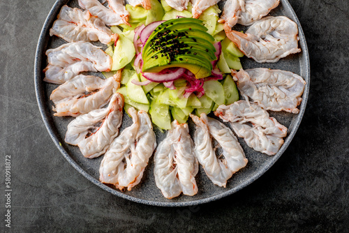 platillo de mariscos estilo mazatlan sinaloa en mexico photo