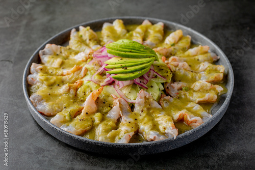 Tableau sur toile platillo de mariscos estilo mazatlan sinaloa en mexico